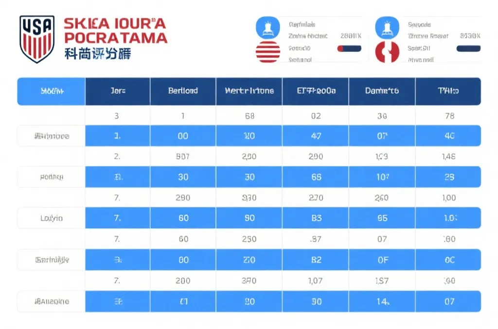 美国队世界杯积分榜与赛程分析示意图